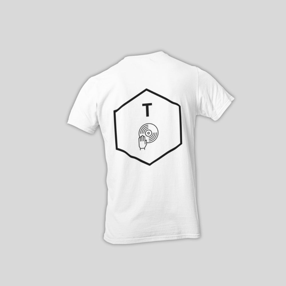 T-Shirt REAL DJING weiß Graffiti