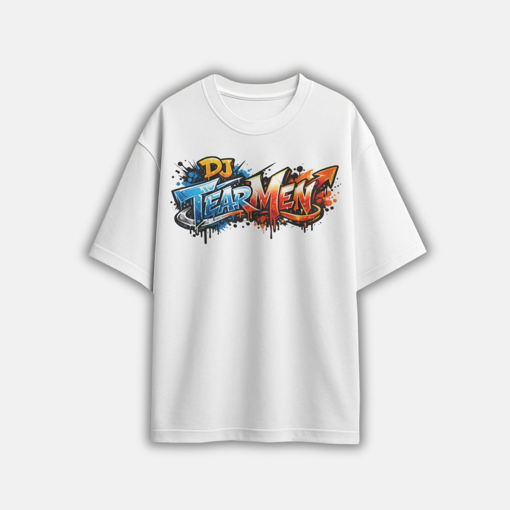 T-Shirt Grafittistyle weiß