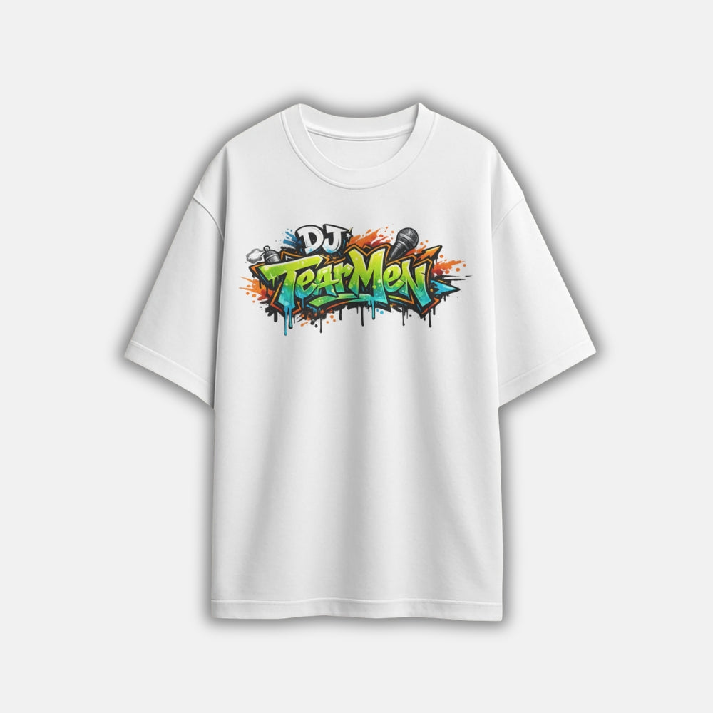 T-Shirt Grafittistyle weiß