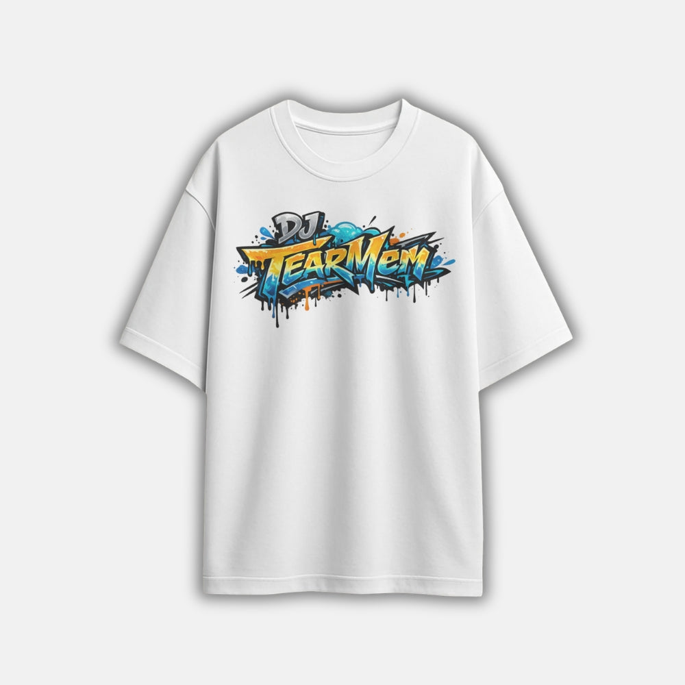 T-Shirt Grafittistyle weiß
