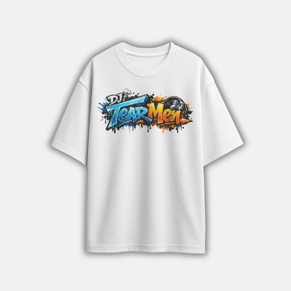 T-Shirt Grafittistyle weiß