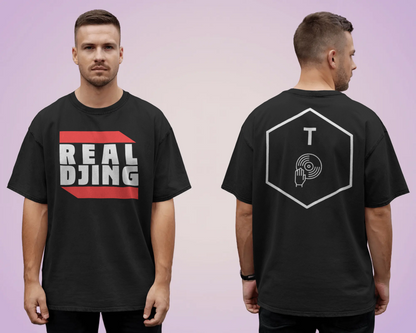 T-Shirt FAKE DJING schwarz